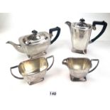 4 piece plated tea set