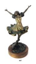 Large bronze dancer by J.L.Searle