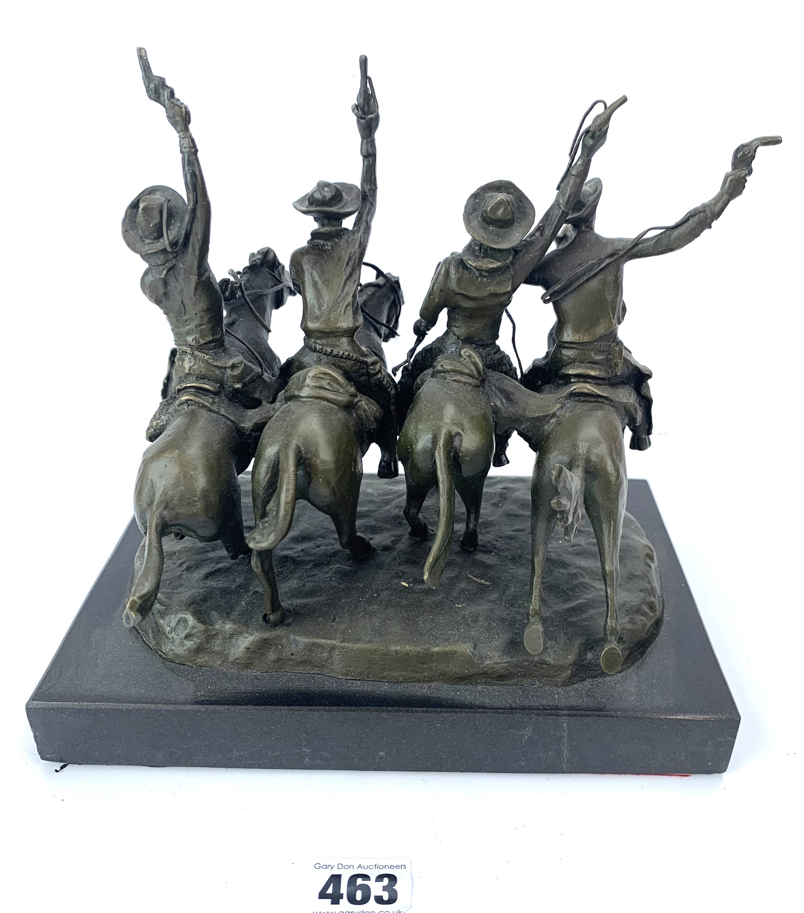 Bronze figure by Frederic Remington - Image 4 of 8