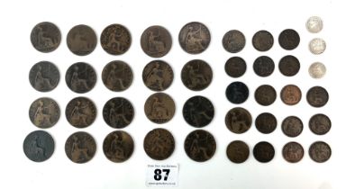 Victorian pennies & coins