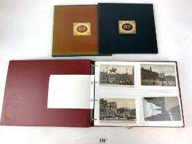 Postcard album & Royal Mail stamps