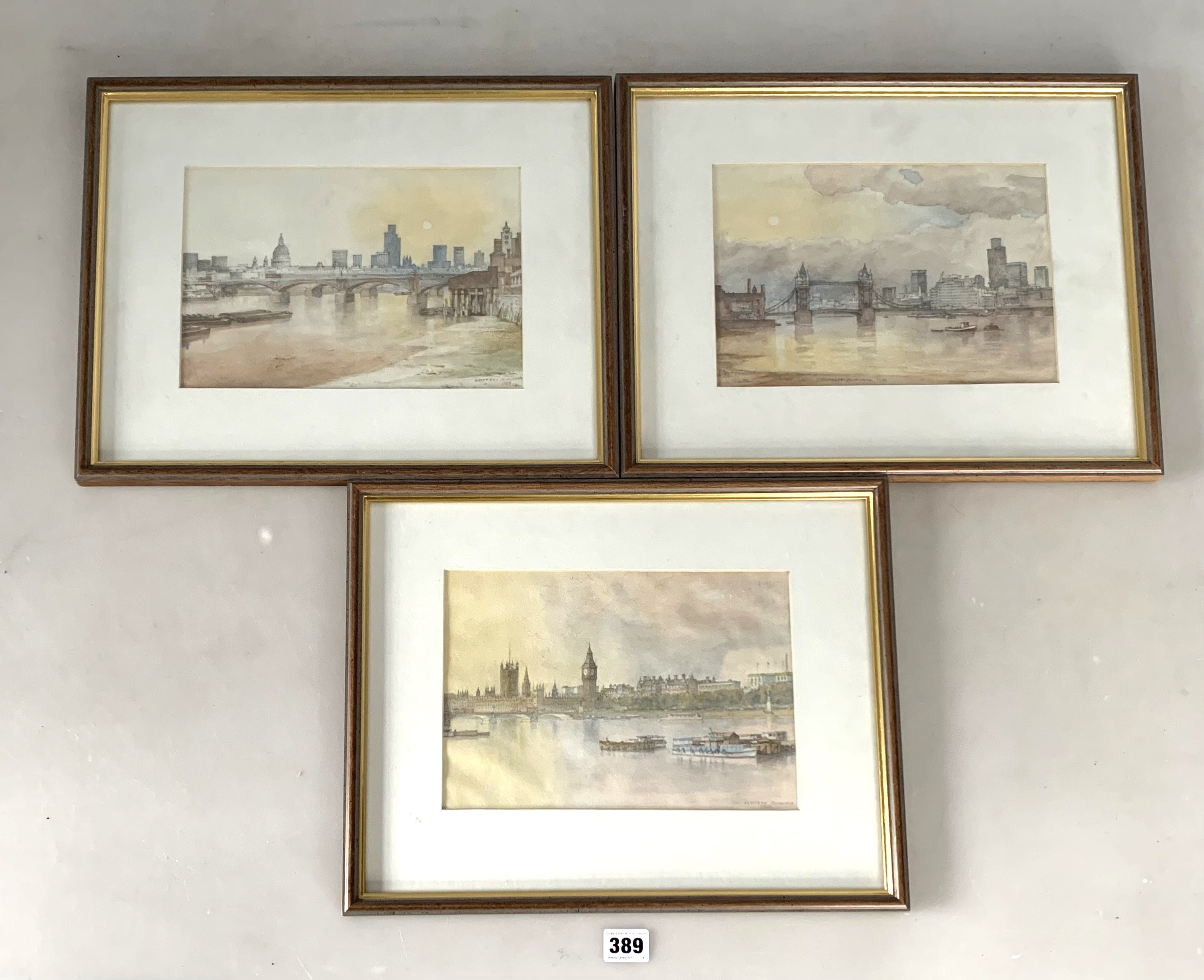 3 watercolours by Geoffrey Jenkinson