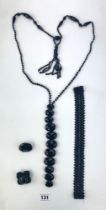 Black stone jewellery