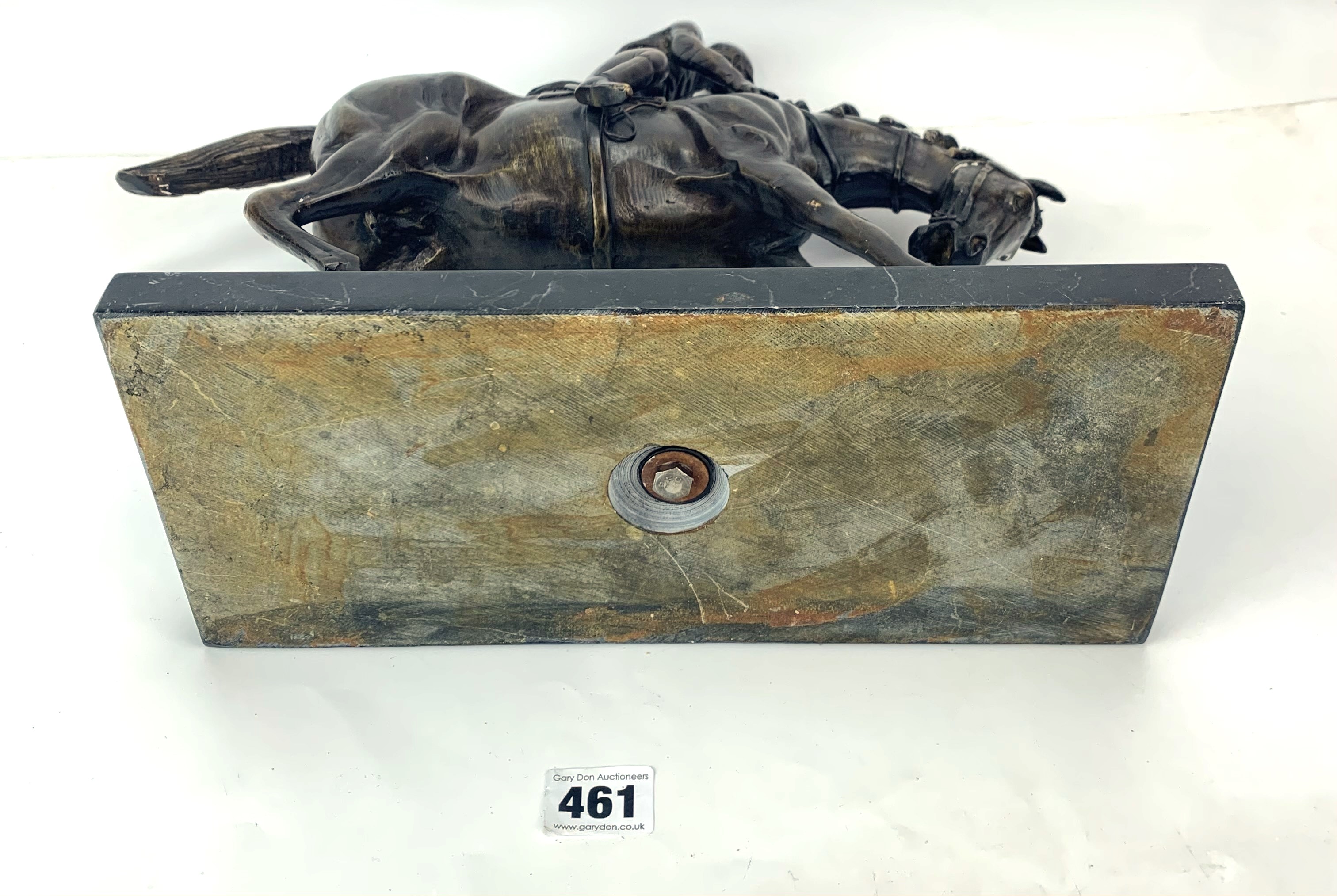 Bronze horse & jockey figure - Image 7 of 7