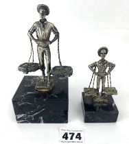 2 metal figures