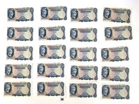 20 x £5 banknotes