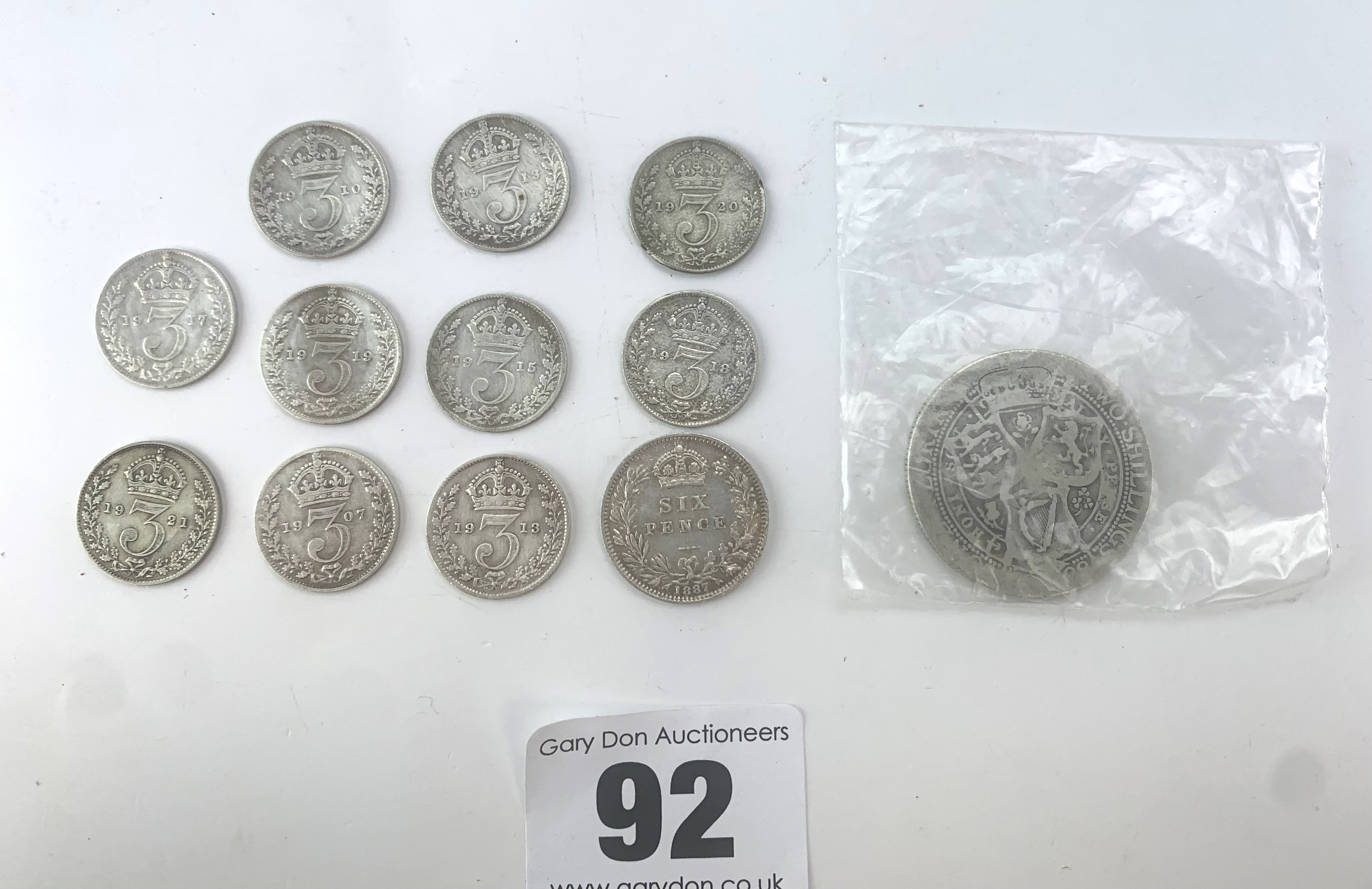 Assorted silver UK coins