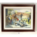 Watercolour of farmyard scene