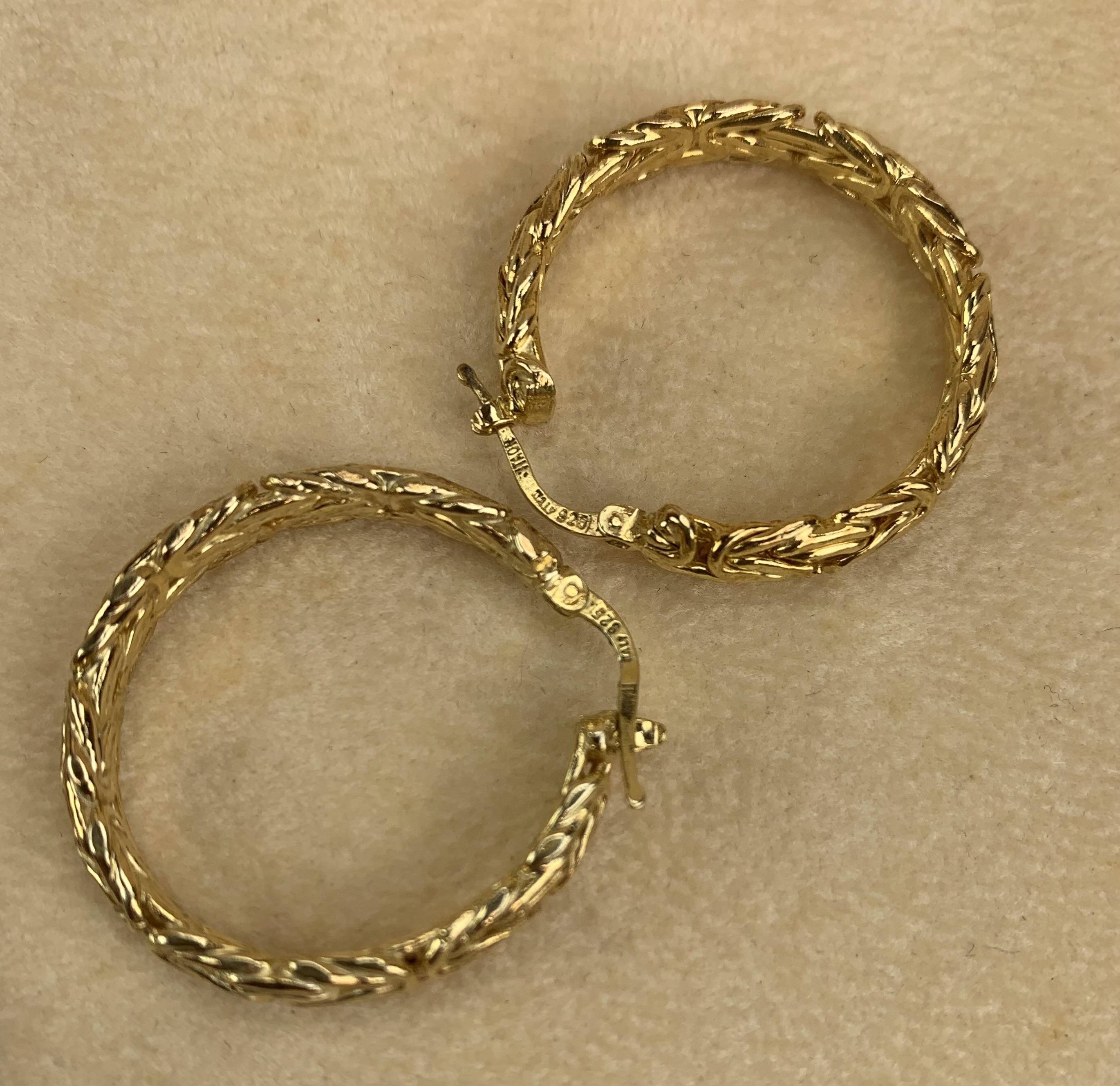 Silver gilt necklace & earrings - Image 3 of 4