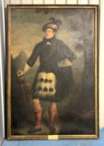 Large oil painting of Scottish nobleman.