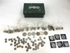 Tin of assorted coins