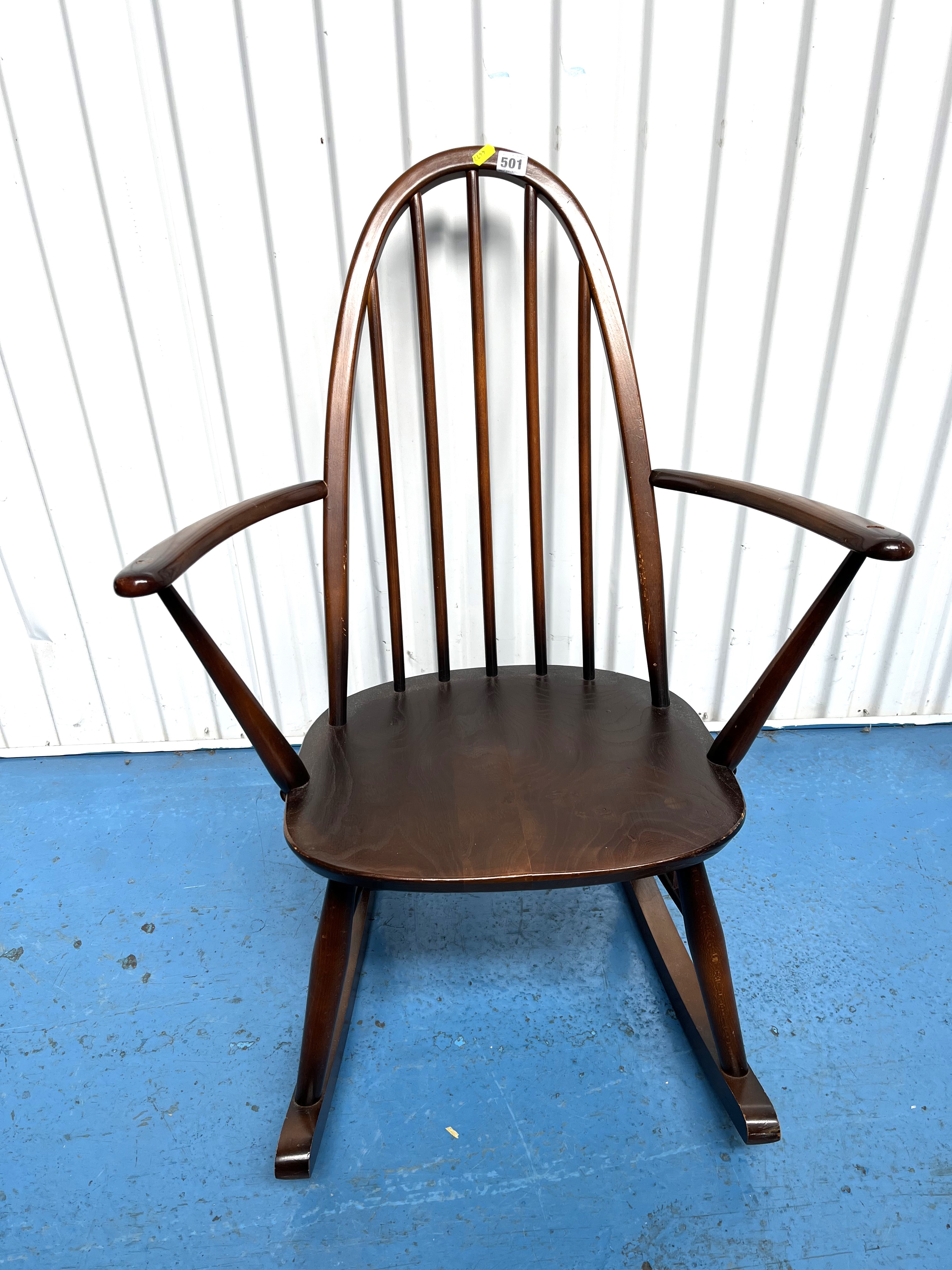 Ercol style rocking chair - Image 3 of 6