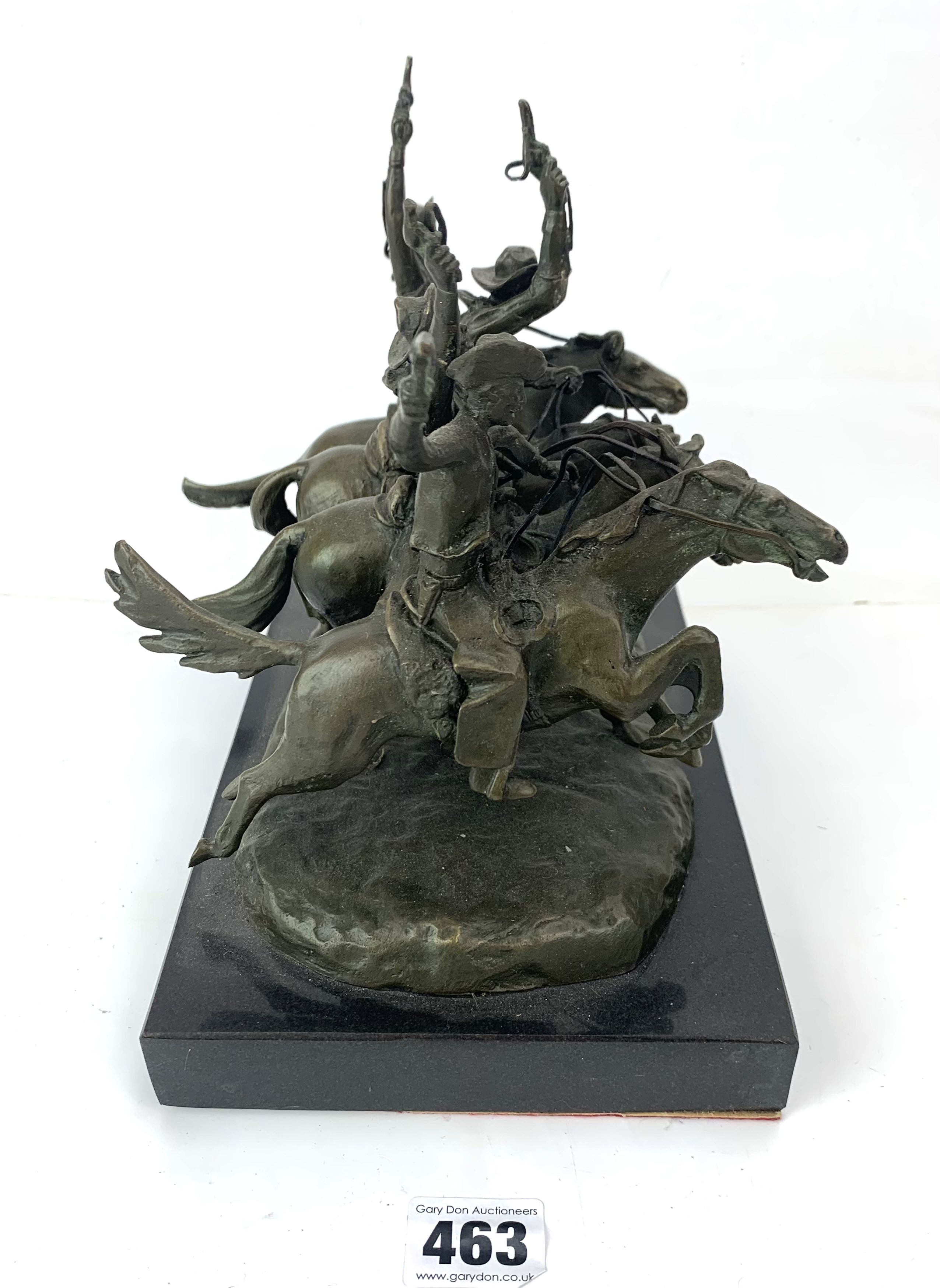 Bronze figure by Frederic Remington - Image 3 of 8