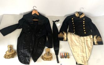 2 uniforms & associated medals