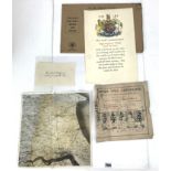 WW2 memorial scroll and paperwork