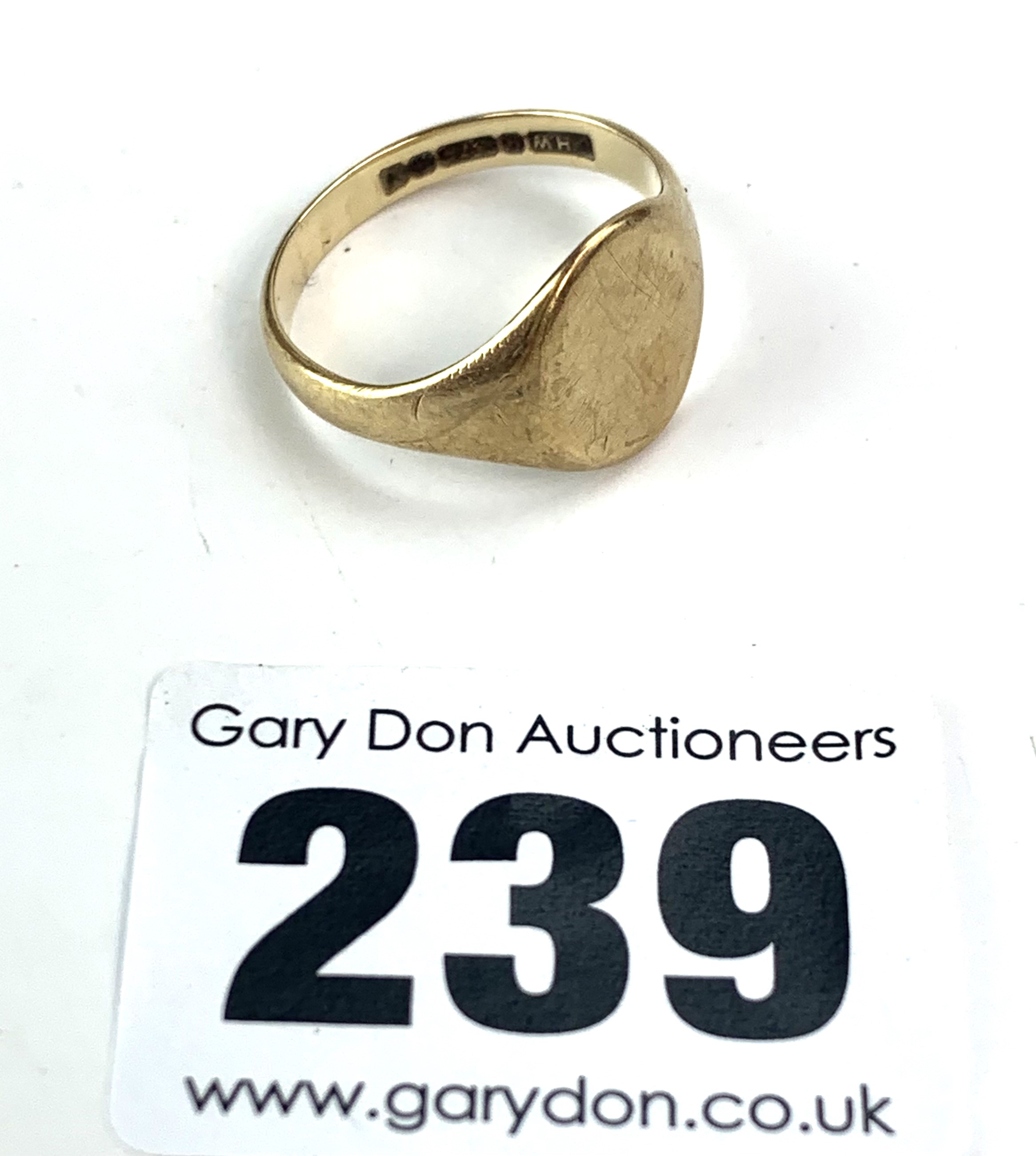 9k gold signet ring - Image 3 of 4