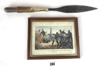 Zulu print and spear