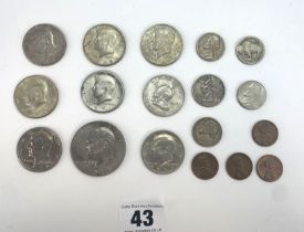 Assorted USA coins