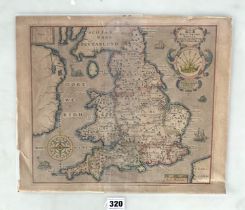 Antique map of Anglo-Saxon England