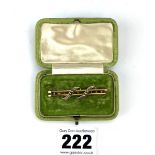 9k gold bar brooch