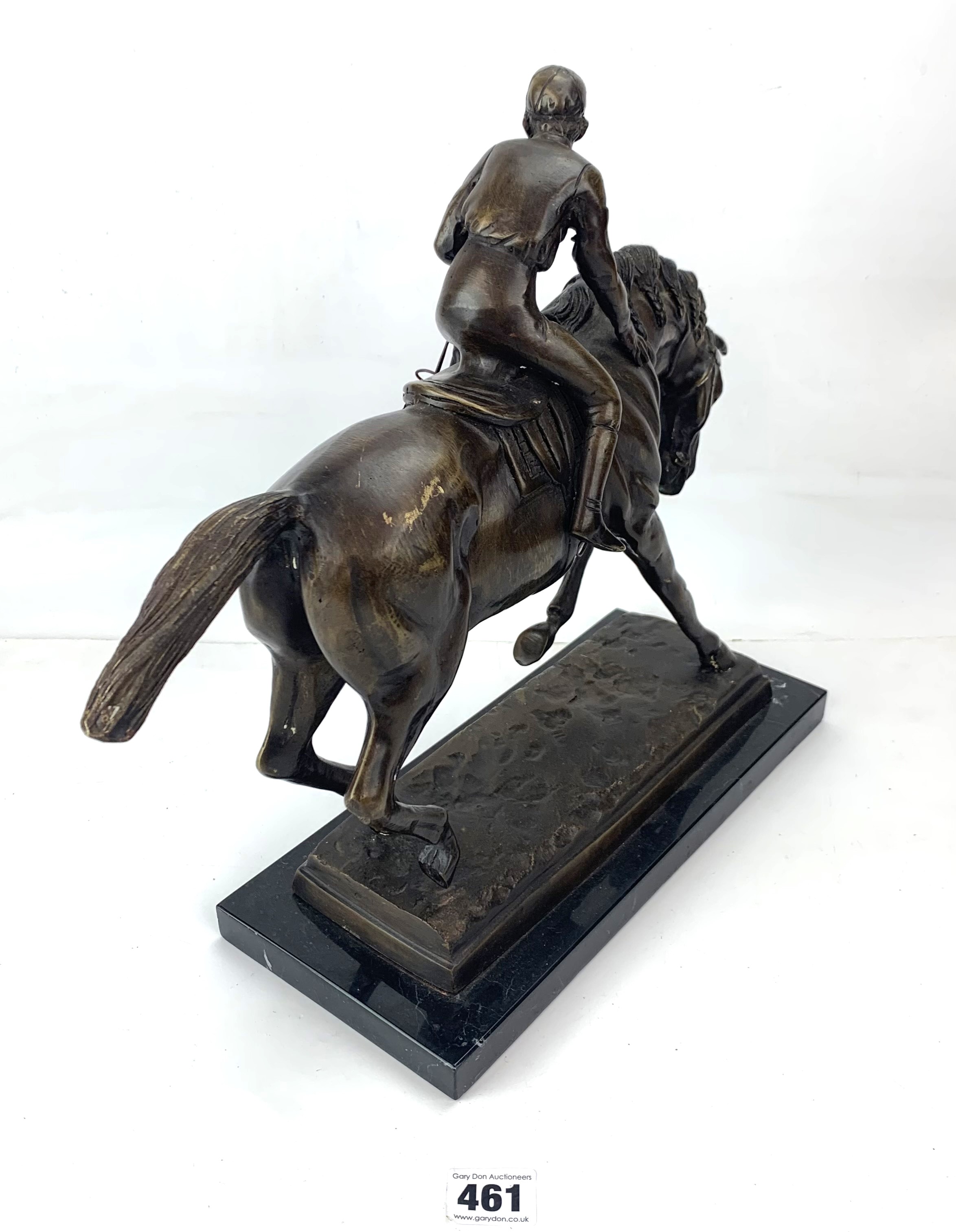 Bronze horse & jockey figure - Image 6 of 7