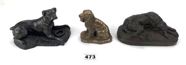 3 dog figures