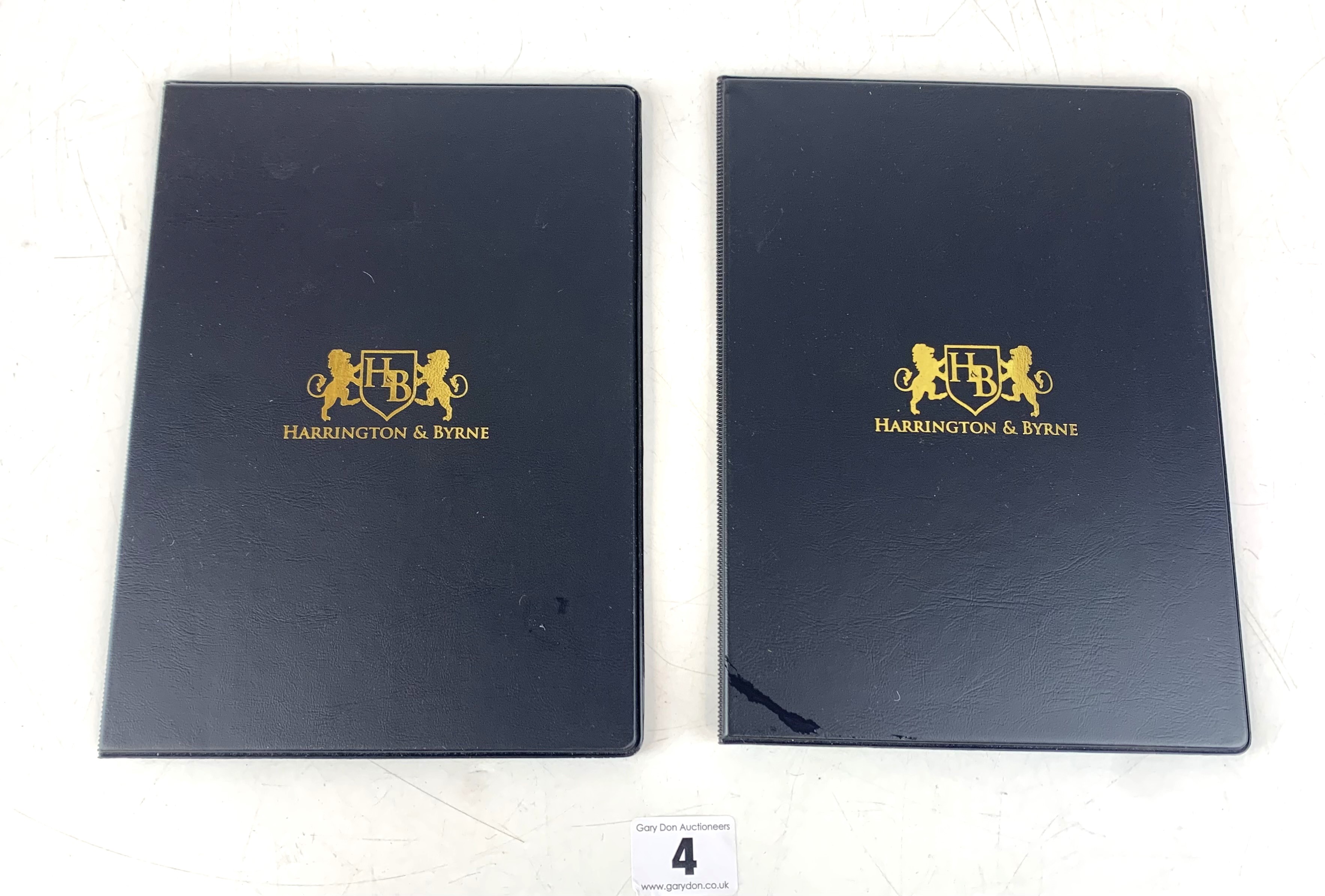 2 Harrington & Byrne stamp folders