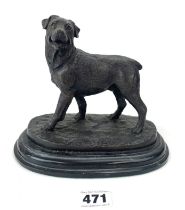 Bronze dog figure