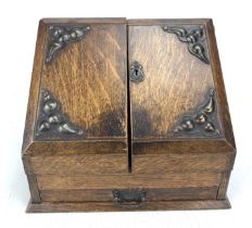 Oak stationery box