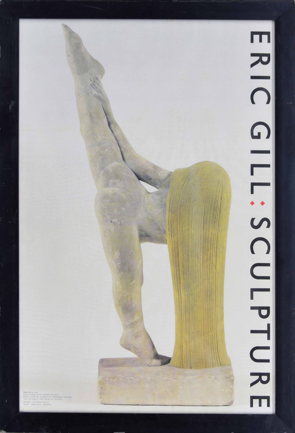 Eric Gill: Sculpture - advertisement poster featuring the image of the work 'Splits II', 50cm x