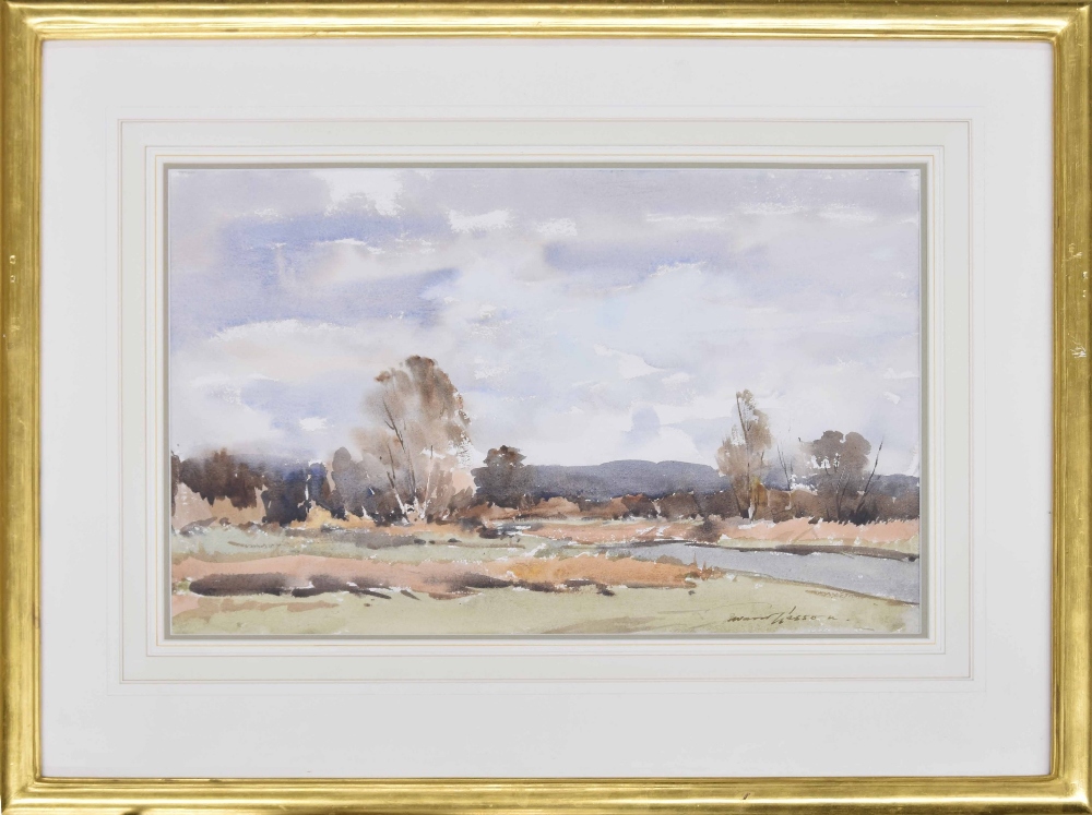 Edward Wesson RI., RSMA., RBA., RI., (1910-1983) - Landscape with trees and hills in the distance, - Image 2 of 2