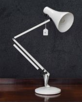 Anglepoise Model 90 desk lamp, made in England, white - ** this lamp was working at the time of