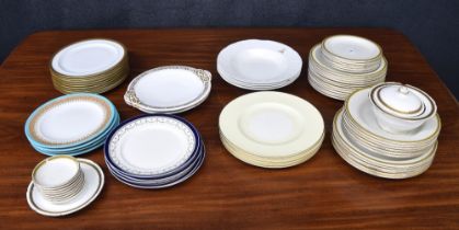 Bridgwood Sampsonite porcelain table wares; also similar pattern plates by Limoges and further