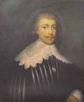 Continental School (20th century) - Portrait of an Elizabethan gentleman head and shoulders