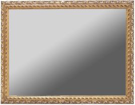 Decorative Florentine style rectangular wall mirror, 47.5" x 36.5"