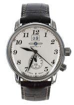 Zeppelin LZ 127 Graf Zeppelin Dual Time Big Date stainless steel gentleman's wristwatch, reference