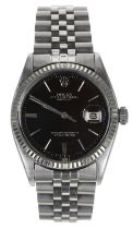 Rolex Oyster Perpetual Datejust 'Gilt' stainless steel gentleman's wristwatch, reference no. 1601,