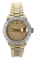 Rolex Oyster Perpetual Datejust 18ct diamond set lady's wristwatch, reference no. 6917, serial no.