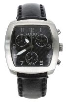 Links of London Chronograph silver squared cased gentleman's wristwatch, Edinburgh 2002, squared