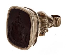 Antique gilt intaglio fob seal, 26.4gm, 35mm (603)