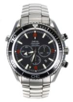 Omega Seamaster Planet Ocean Co-Axial Chronometer Chronograph automatic stainless steel gentleman'