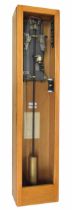 Gents P036 one second electric master clock, within a light oak AGBA case, 51" high (pendulum)