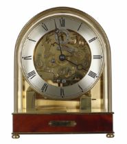 Modern Kieninger three train mantel clock, the movement with platform escapement, striking on