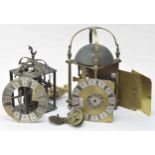 Two part early lantern clocks, useful for spares