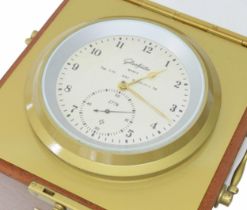 Uhrenwerk Glashutte marine quartz chronometer, the 3.75" white dial signed Glashutte, Quartz, Typ