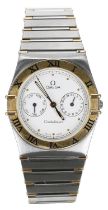 Omega Constellation Calendar gold and stainless steel gentleman's wristwatch, white dial, gold Roman