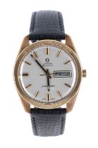 Omega Seamaster Day-Date automatic 'oversized' 9ct gentleman's wristwatch, ref. 1665032, circa 1969,