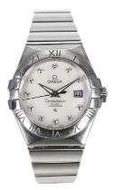 Omega Constellation Co-Axial Chronometer automatic stainless steel lady's wristwatch, reference