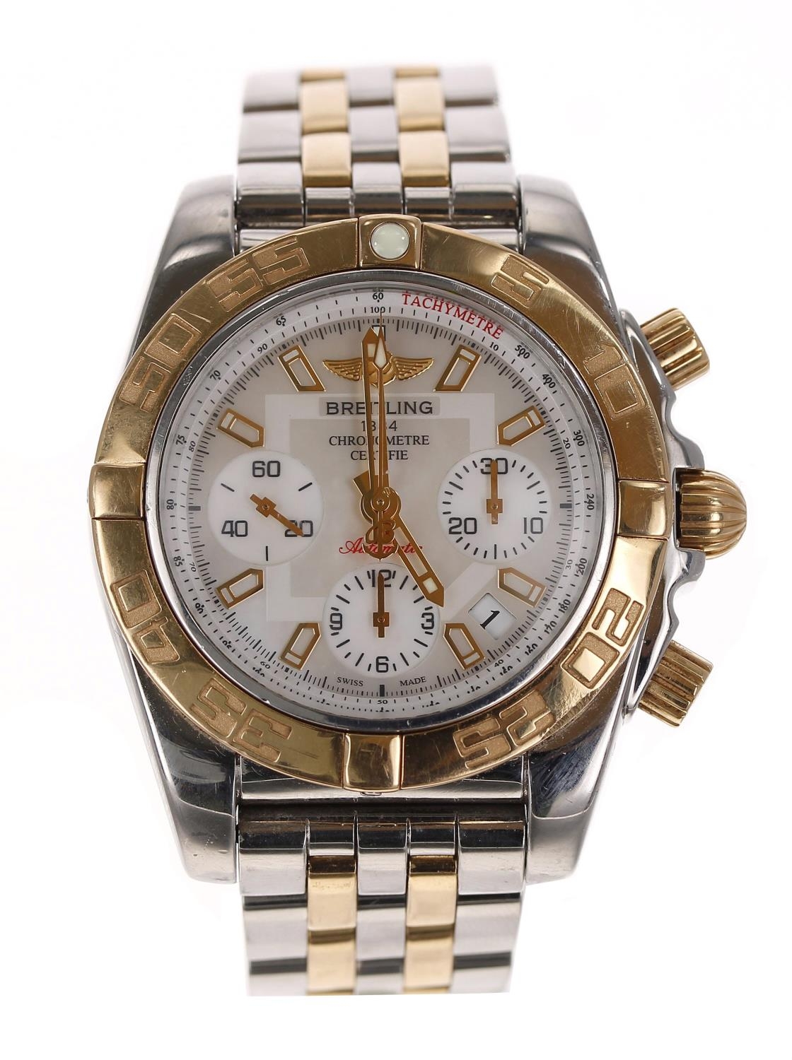 Breitling Chronomat 41 rose gold and stainless automatic gentleman's wristwatch, reference no.