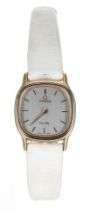 Omega De Ville gold plated and stainless steel lady's wristwatch, reference no. 1387, silvered dial,
